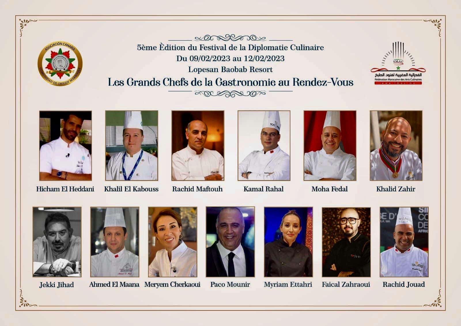 Le Maroc organise la 5ème édition du Festival de la Diplomatie Culinaire (09-12 février 2023)
