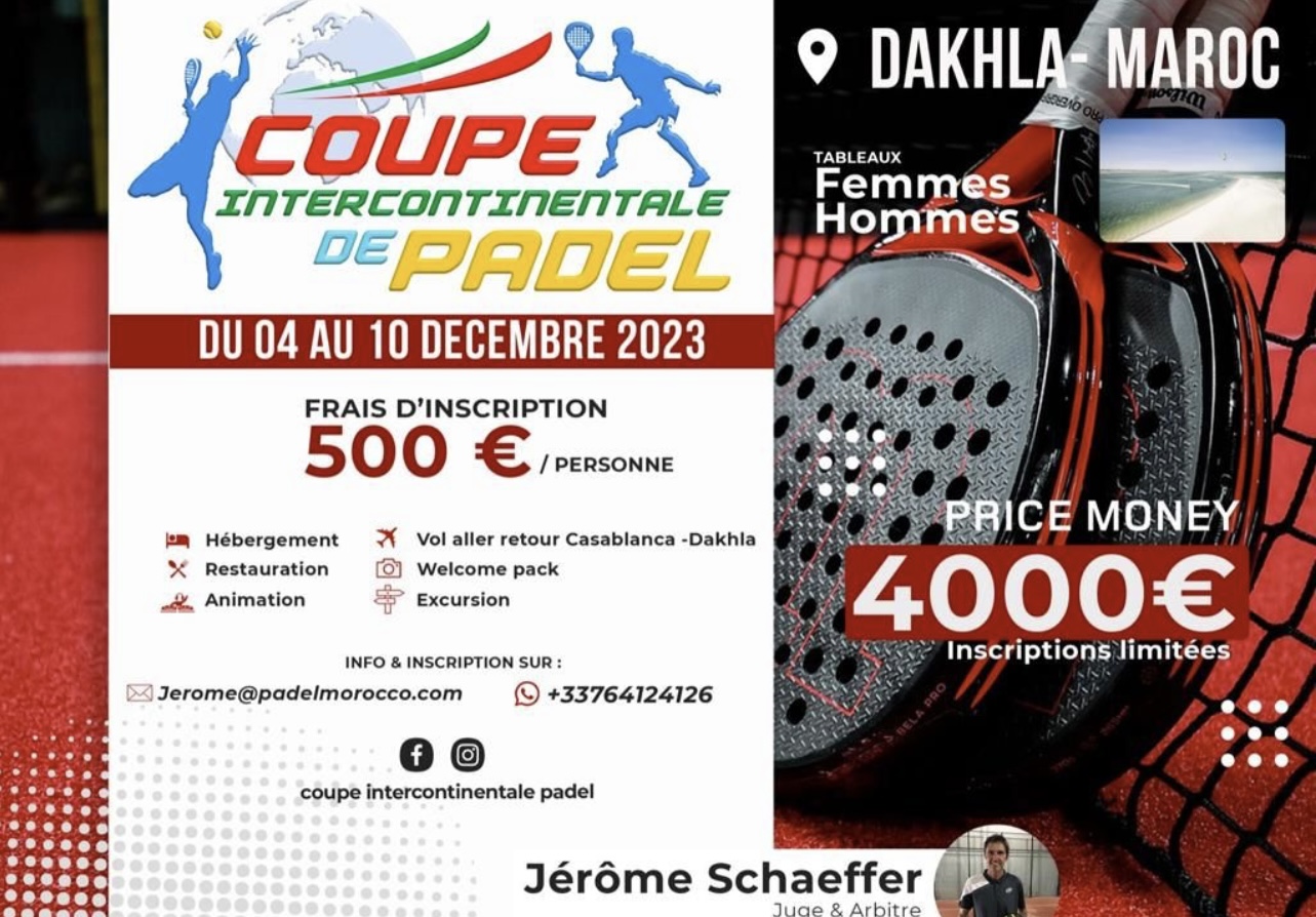 2ème édition de la Coupe Intercontinentale de padel ( Dakhla 3-8 décembre 2023)