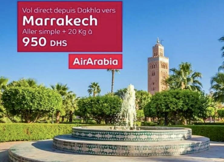 Nouveaux vols d’Air Arabia sur Dakhla depuis Marrakech et Fez